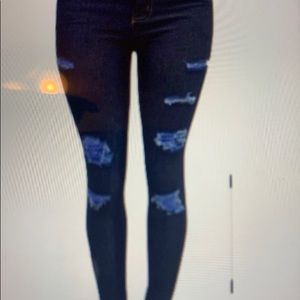 Dark denim jeans